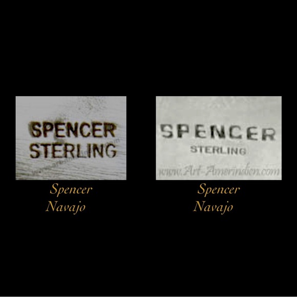 Signed - Spencer, Navajo. Vintage Sterling Silver “Carico Lake” Turquoise Cuff - Picture 13 of 14